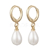 Shell Pearl Leverback Earrings EJEW-JE06905-2