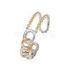304 Stainless Steel Double Color Cuff Rings RJEW-S635-01GP-06-4