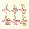 Letter A~Z Transparent Glitter Resin Pendant Keychains KEYC-FZ00024-25-9
