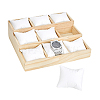 3-Tier 9 Grids Wood Bracelet Display Stands BDIS-WH0019-001-6
