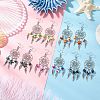 5Pairs 5 Colors Alloy & Synthetic Turquoise Chandelier Earrings EJEW-JE06339-02-1