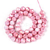Anti-Tarnish Electroplate Glass Beads Strands EGLA-T021-8mm-15-03-2