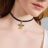 Glass/Gemstone Beads Pendants PALLOY-PH0013-04-5