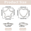 30Pcs 2 Styles Zinc Alloy Split Rings FIND-SP0004-19-2