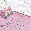 240Pcs 6 Colors 2-Hole Glass Seed Beads SEED-HY0001-41-4
