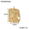 Textured 304 Stainless Steel Pendants STAS-OY005-71G-2