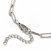 K9 Glass Rhinestone Link Bracelets BJEW-JB05355-03-3