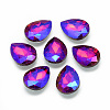 Pointed Back Glass Rhinestone Cabochons X-RGLA-T017-18x25mm-03-1