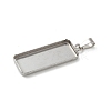 304 Stainless Steel Pendant Cabochon Settings STAS-Z118-02P-2