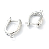 U Shape Brass Hoop Earring Findings with Latch Back Closure KK-J278-39P-3