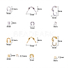 Brass Crimp Beads Covers KK-SC0001-09-3