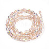 Transparent Electroplate Glass Beads Strands GLAA-K064-05A-01E-2