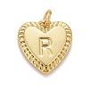 Rack Plating Real 18K Gold Plated Brass Pendants KK-E260-01G-R-1