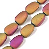 Electroplate Glass Beads Strands EGLA-C009-01B-FP01-1