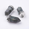 Natural Labradorite Pointed Pendants X-G-E442-03N-1
