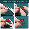 1Pc Rhodium Plated 925 Sterling Silver Adjustable Ring Findings STER-BC0002-39B-4