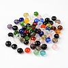 Faceted Rondelle Transparent Glass Beads GLAA-R152-8mm-M1-3