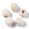 Unfinished Natural Wood European Beads X-WOOD-Q041-04D-1