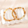 Natural Topaz Jade Beads Stretch Bracelets BJEW-F380-01-B07-1
