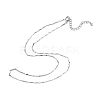 Brass Bar Link Chain Necklaces NJEW-K123-04P-2