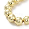 Adjustable Brass Round Beaded Slider Bracelets BJEW-D039-31D-G-2