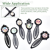 38pcs 14 Styles Zinc Alloy Bookmarks Finding FIND-NB0005-24-4