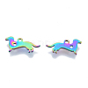 Ion Plating(IP) 201 Stainless Steel Silhouette Charms STAS-N098-122M-1