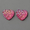 Druzy Resin Cabochons RESI-WH0026-84-2