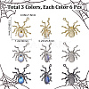 SUNNYCLUE 18Pcs 3 Colors Halloween Rack Plating Alloy Pendants FIND-SC0004-23-2