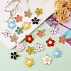 44Pcs 11 Colors Alloy Enamel Pendants ENAM-SZ0002-16-2