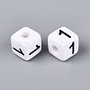 Opaque Acrylic European Large Hole Beads SACR-N020-01B-02-2