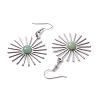 Star 201 Stainless Steel Natural Gemstone Dangle Earrings for Women EJEW-JE05835-5