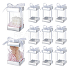 10Pcs Rectangle Clear Plastic Gift Packing Boxes with Paper Top and Bottom CON-WH0099-96A-1