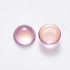 Transparent Spray Painted Glass Cabochons GLAA-S190-013C-F09-2
