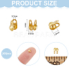 200Pcs Rack Plating Brass Bead Tips FIND-UN0016-30A-3