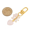 Natural Rose Quartz Pendant Decorations HJEW-JM04150-01-3