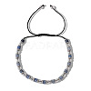 Natural Blue Spot Jasper Beads Braided Bead Bracelets for Men FW9359-1-1