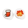 Christmas Theme Printed Opaque Acrylic Beads OACR-R004-01O-2