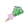 Star Transparent Glass Charms PALLOY-JF02751-5