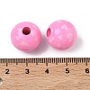 Valentine's Day Spray Painted & Printed Wood European Beads WOOD-L023-03B-3