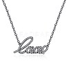 Fashion Brass Micro Pave Cubic Zirconia Pendant Necklaces NJEW-BB34104-1