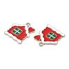 Christmas Alloy Enamel Pendants X-ENAM-D050-13C-02P-2