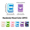 20Pcs UV Plating Opaque Acrylic European Beads OACR-TADJ0001-16E-3