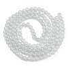 Baking Paint Imitation Jade Glass Round Bead Strands X-DGLA-Q021-6mm-43-2