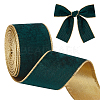 10 Yards Single Face Velvet Wired Ribbons SRIB-WH0011-153A-1