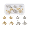 8Pcs 4 Style Brass Micro Pave Clear Cubic Zirconia Pendants FIND-TA0001-74-17