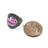 Natural Banded Agate Adjustable Rings RJEW-I108-03AS-13-5