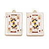 Rack Plating Alloy Enamel Pendants LS-ENAM-N056-392A-KCG-1
