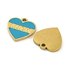 316 Surgical Stainless Steel Enamel Charms STAS-M073-44G-2