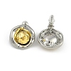 Irregular Flat Round Brass Stud Earrings EJEW-Q391-17G-3